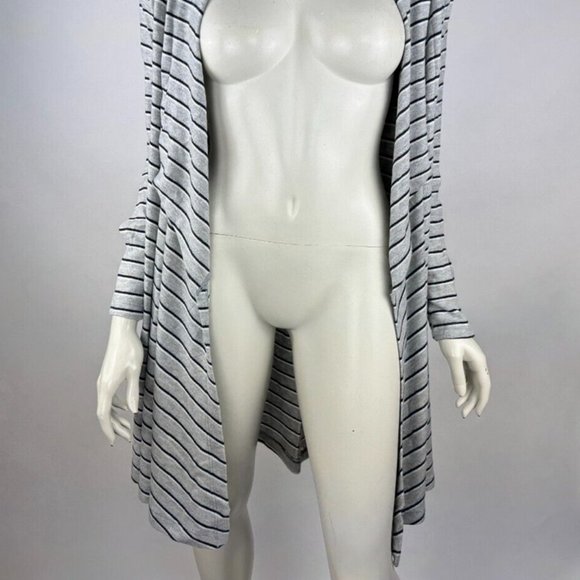 LNA Striped Open Front Cardigan Women XS EUC Slit Long Sleeve Stretch Sweater - Picture 13 of 16